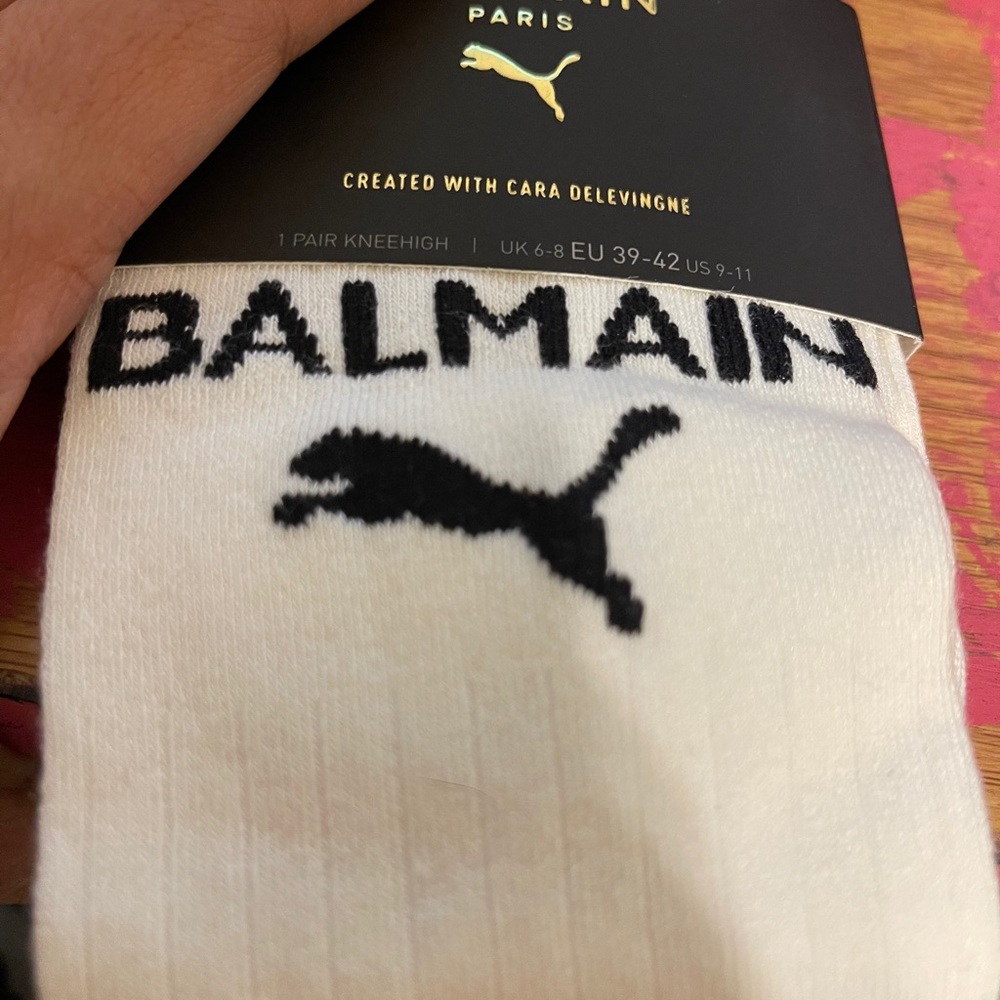 Balmain x Puma knee high socks